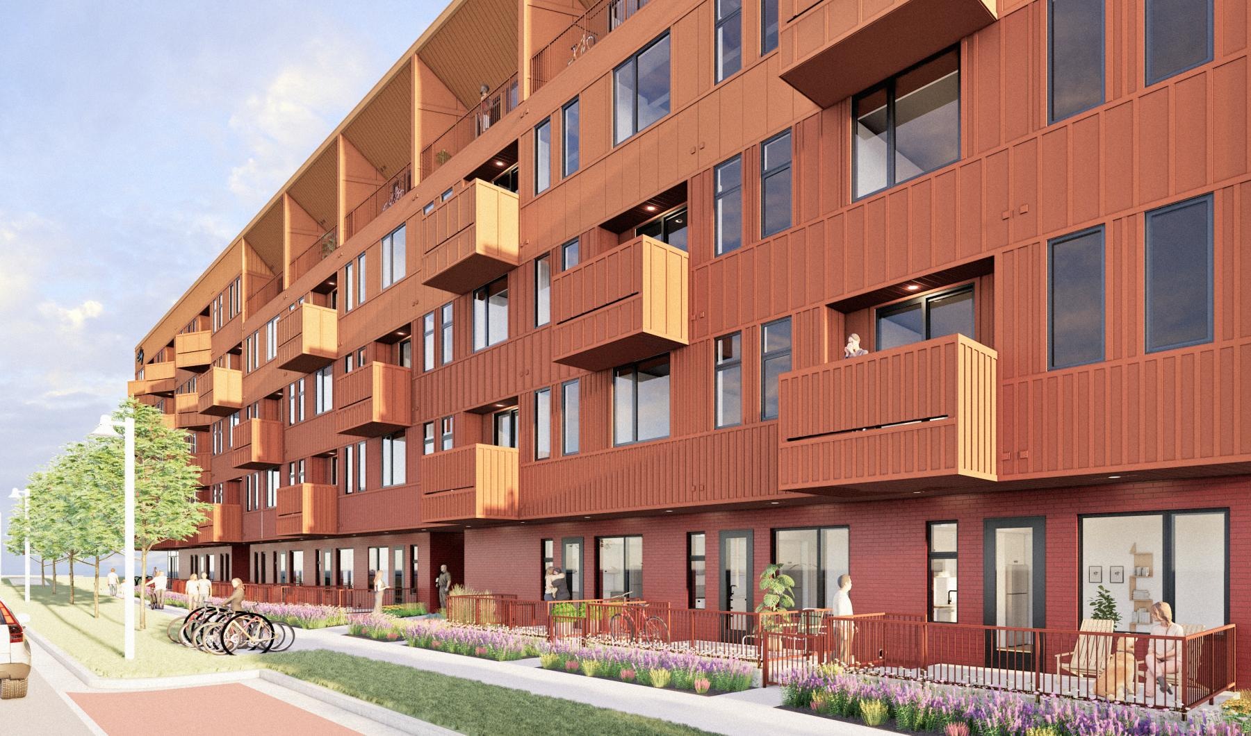 Settle into comfort at The Lindy a building with a bike parked in front